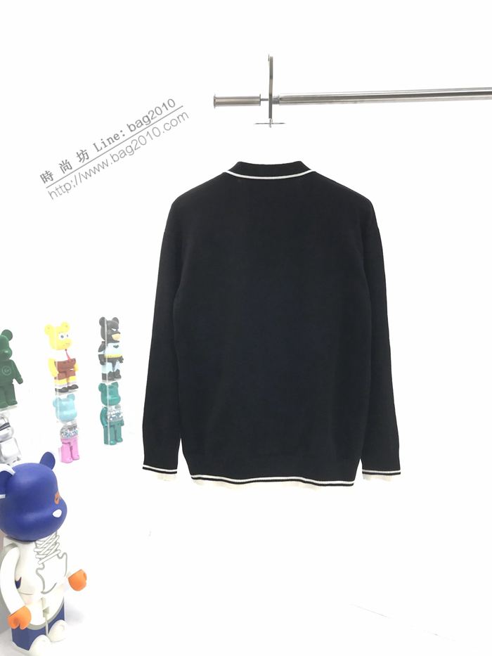 Chanel新款男裝 香奈兒20ss早秋新款V領拼色開衫毛衣 情侶款  ydi3248